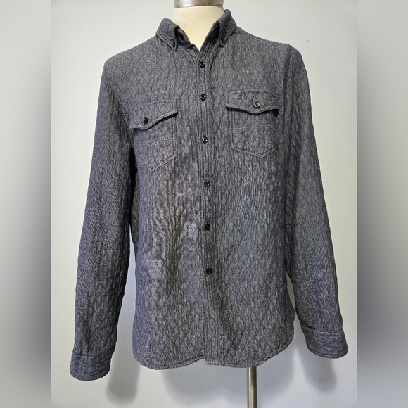 SOVEREIGN CODE Mens Grey Quilted Denim Cotton Jacket. Size Large - Picture 1 of 11